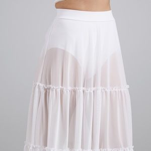 Balera Tiered Lace Midi Skirt